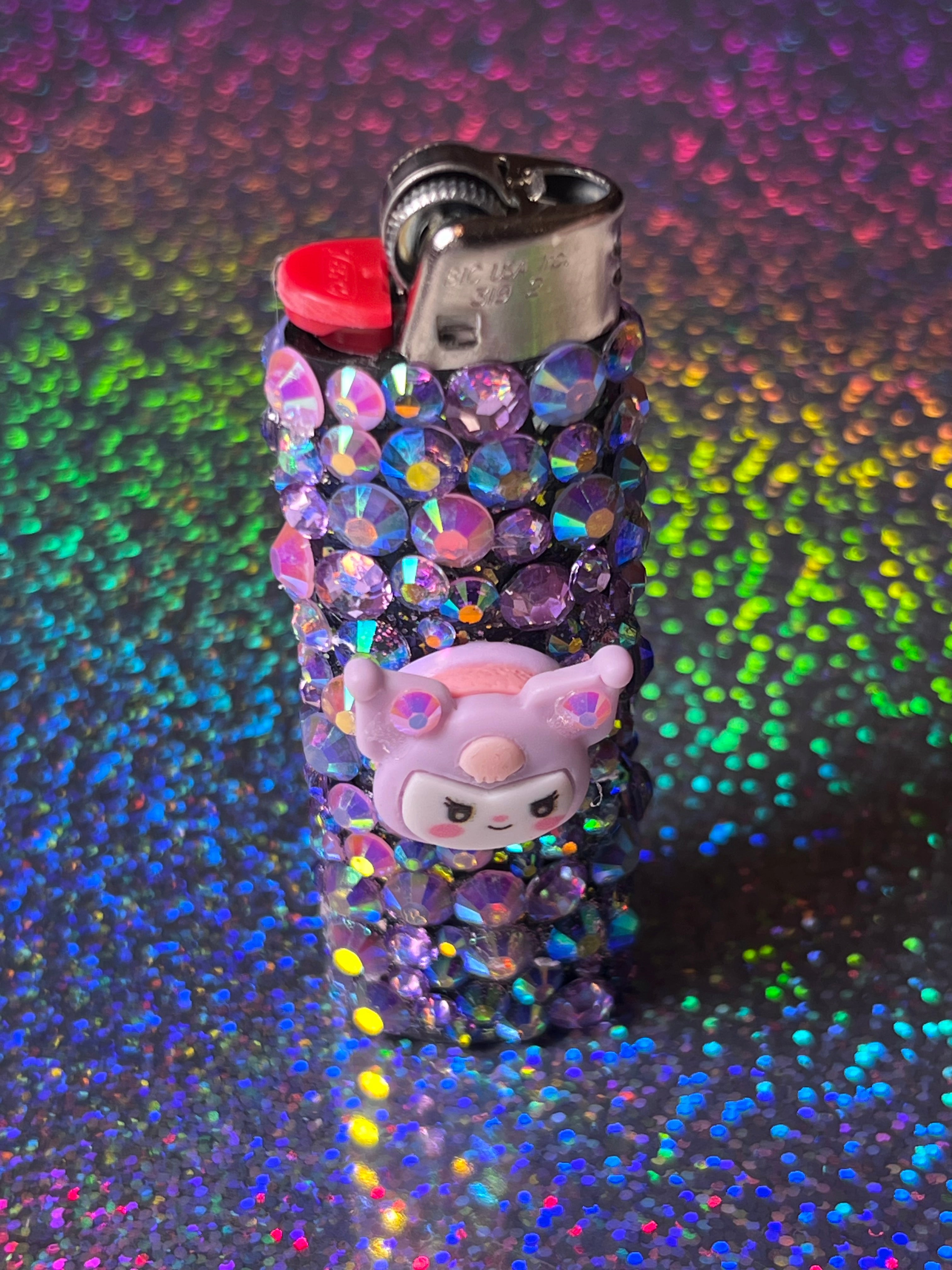 Kuromi bedazzled rhinestone lighter