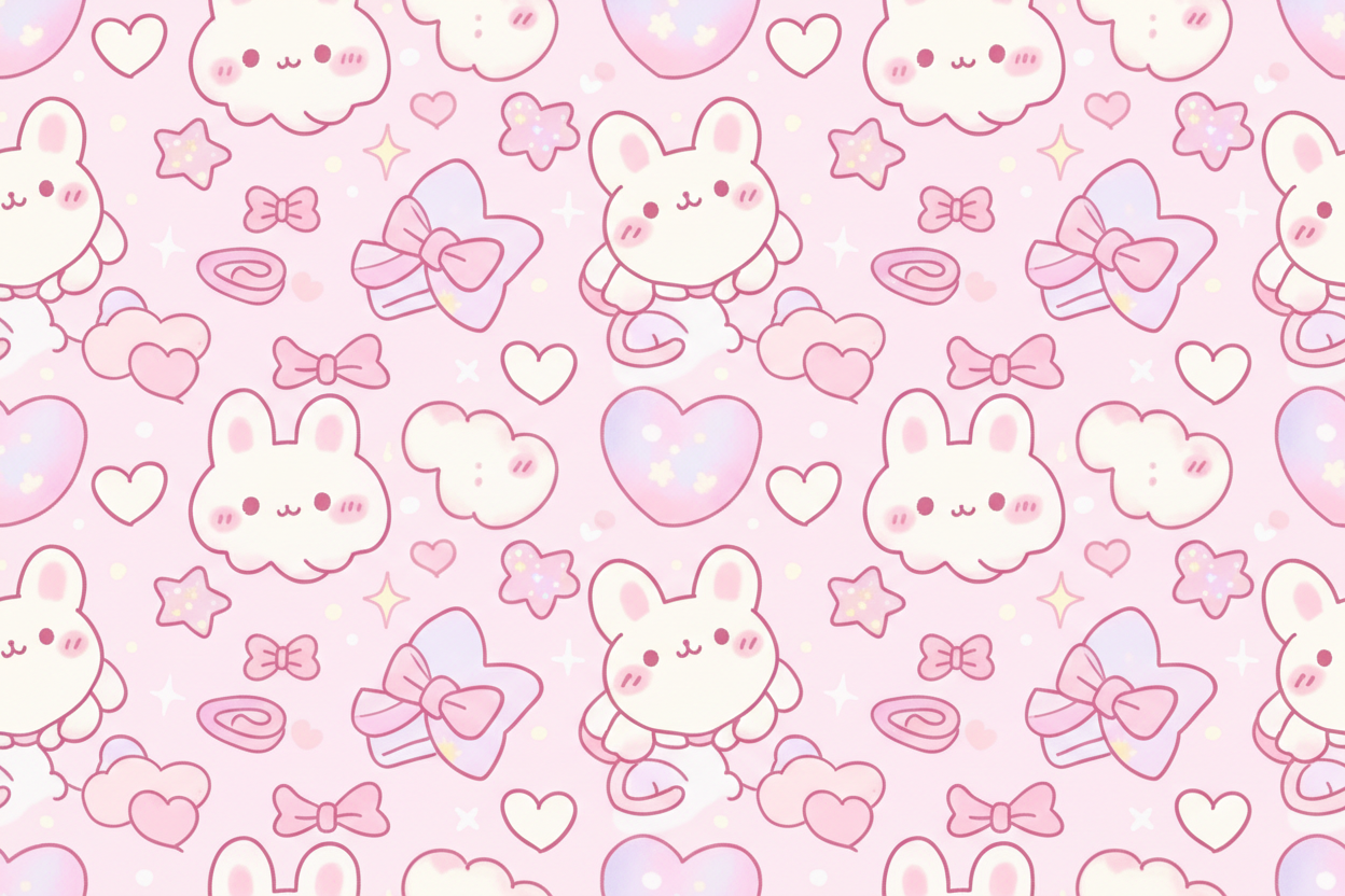 kawaii pink sanrio background
